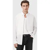 AllSaints Cassis Ls Shirt White Taglia: L | Camicie Casual Outlet | Uomo | Bianco
