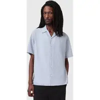 AllSaints Valmer Ss Shirt Blueberry Blue Taglia: L | Camicie Casual Outlet | Uomo | Blu