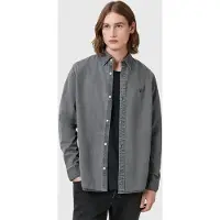 AllSaints Bodhi Ls Overshirt Pillar Grey Taglia: S | Camicie Casual Outlet | Uomo | Grigio
