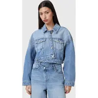 AllSaints Aki Crossover Jacket Light Indigo Taglia: 12 | Giacche di jeans Outlet | Donna | Blu