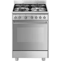 Smeg Cucina A Gas Con Forno Sx61gm 60 Cm 4 Fuochi