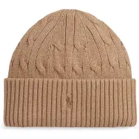 Ralph Lauren unisex. 323980663008 Berretto di cotone a trecce marrone (S/M), Beige, Casual