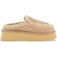 Mou per donna. MU.FW681004A Clog eskimo platform suede (39), Pelle, Beige, più di 10cm, Nessuno, Casual