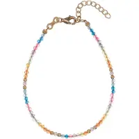 Alisia Bracciale Placcato Oro Con Perle Di Giada Colorata Al4934-Oro — Bracciale