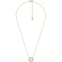 Fossil Beautiful gold-plated Collana con mother-of-pearl and crystals JF04865710