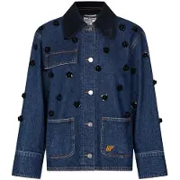Baum und pferdgarten Beannie Jacket Denim Sequince Flower Taglia: 36 | Giacche di jeans Outlet | Donna | Blu