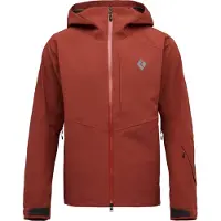 Black Diamond - Giacca da sci da escursionismo impermeabile e traspirante - M Recon Stretch Shell Iron Red per Uomo in Nylon - Taglia S - rosso