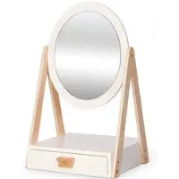 ByAstrup specchio da tavolo in legno con cassetto 40 cm bianco