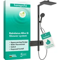 Hansgrohe Raindance Alive Q système de douche 210/340 1-jet EcoSmart avec ShowerSelect Comfort, 24581340, 24581340