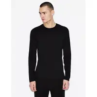 Armani Exchange per uomo. 8NZM77ZJA5Z1200 Maglione Maglia Nera (XL), Nero, Casual, Cotone, Cotone Riciclato