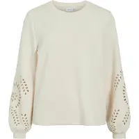Vila Visandy Round Neck Felpa A Maniche Lunghe