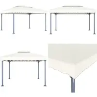 The Living Store Pavillon 400 x 300 cm Crema Alluminio