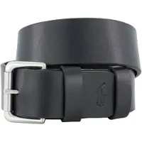 Ralph Lauren per uomo. 405899989002 Cintura in pelle con fibbia a rullo nera (32), Nero, Casual, Classico
