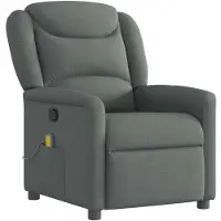 vidaXL Sedia da massaggio in tessuto grigio scuro