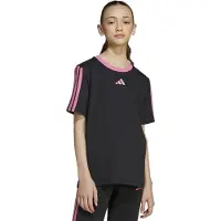 Adidas Girl's 3-Stripes Essentials T-Shirt T-shirt Bambini (140, nero)