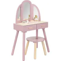 Little Dutch Tavolo da trucco in legno – Rosa – Essentials