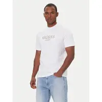 Guess Marciano GUESS Cn Ss Embroidery Log Pure White Taglia: S | Magliette basic Outlet | Uomo | Bianco