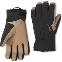 Arc'teryx - Guanti antivento e impermeabili in GORE-TEX - Venta GTX Glove Black/Canvas in Pelle - Taglia M - Nero
