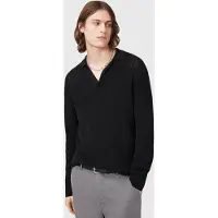 AllSaints Thoma Ls Polo Black Taglia: XXL | Polo Outlet | Uomo | Nero