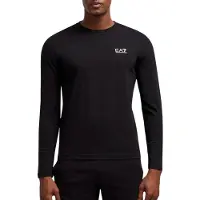 Emporio Armani per uomo. 8NPT28_PJVQZ T-shirt a maniche lunghe in cotone nero Core Identity (M), Casual, Manica lunga