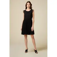 Oltre Short Dress With Lace Inserts Black Taglia: 44 | Abiti Mini Outlet | Donna | Nero