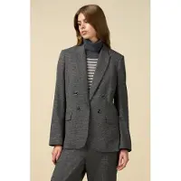 Oltre Micro Houndstooth Blazer Grey Taglia: 40 | Blazers Outlet | Donna | Grigio