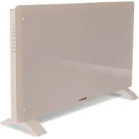 Vonroc Termoconvettore Elettrico Smart 1000W/2000W in Vetro Beige WiFi