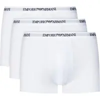 Emporio Armani per uomo. EM000259_AF14132 Set 3 Boxer in maglia elastica di cotone Essential bianco (XXL), Homewear
