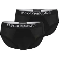 Emporio Armani per uomo. EM000251_AF14134 Set di 2 slip neri Max (XL), Nero, Homewear, Viscosa