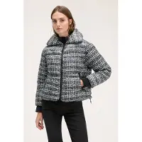 Motivi Printed Padded Jacket With Zip Black Taglia: 38 | Giacche Outlet | Donna | Nero