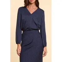 ICODE Navy Blouse With Micro Leopard Print Taglia: XS | Magliette intime Outlet | Donna | Blu