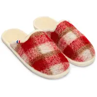 Espadrij l'originale Women's Chausson Woolcheck Scarpe da casa Donna (41, rosso)