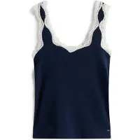 Tommy Hilfiger Lace Cami Short Pj Dark Night Navy Taglia: S | Biancheria intima Outlet | Donna | Nero