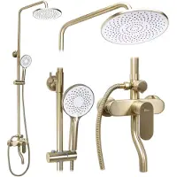 REA Set Doccia Drop Brush Gold