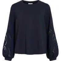 Vila Visandy Round Neck Felpa A Maniche Lunghe