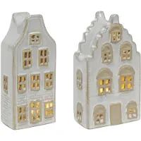 Svenska Living Casa a canale LED in pietra svedese Living, H15 cm