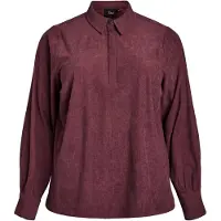 Zizzi Camicia da donna 'Msurine' rosso scuro