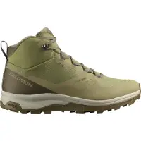 Salomon - Scarpe trekking invernale - Outsnap CSWP M Aloe/Stone Gray per Uomo - Taglia 45 1/3 - Grigio