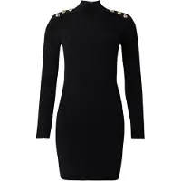Guess Marciano GUESS Janet Ls Ribbed Dres Jet Black A996 Taglia: 40 | Abiti Mini Outlet | Donna | Nero