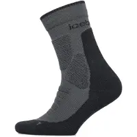 Icebreaker Women's Merino Hike+ Heavy Crew Calze da trekking Donna (38-40, nero/grigio)