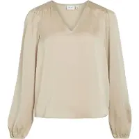 Vila Viellette V-neck Top A Maniche Lunghe
