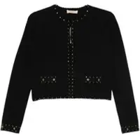 Twinset Cardigan in misto viscosa con borchie