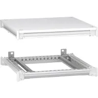 Schneider Electric Telaio inferiore e superiore, PrismaSeT 6300, per armadi elettrici L 500 x P 500 mm, tetto incluso, RAL9003 NSYSFNC55ED