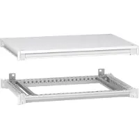 Schneider Electric Telaio inferiore e superiore, PrismaSeT HD, per armadi elettrici L 700 x P 500 mm, tetto incluso, RAL9003 NSYSFNC75ED
