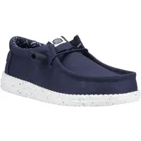 HEY DUDE Wally Canvas Sneaker Uomo (43, blu)