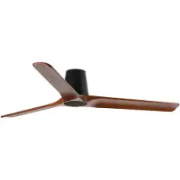 Faro Ventilatore da soffitto LED Heywood L, nero/legno, CC, silenzioso