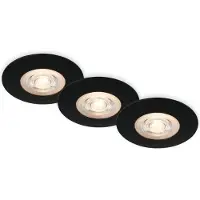 Briloner Faretto LED da incasso Kulana nero set 3x IP65