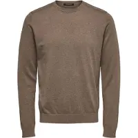 Selected Maglione Girocollo Uomini Marrone XXL