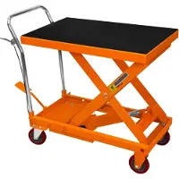 Monster Tavolo di sollevamento idraulico, portata 500 kg, escursione di sollevamento da 29 a 78 cm, piano di lavoro 81x50,5 cm, dotato di 4 ruote piroettanti