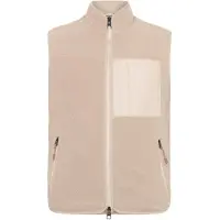 KnowledgeCotton Apparel ED Adv. Loose Fit Zip Fleece Vest Gilet in pile Uomo (3XL, beige)